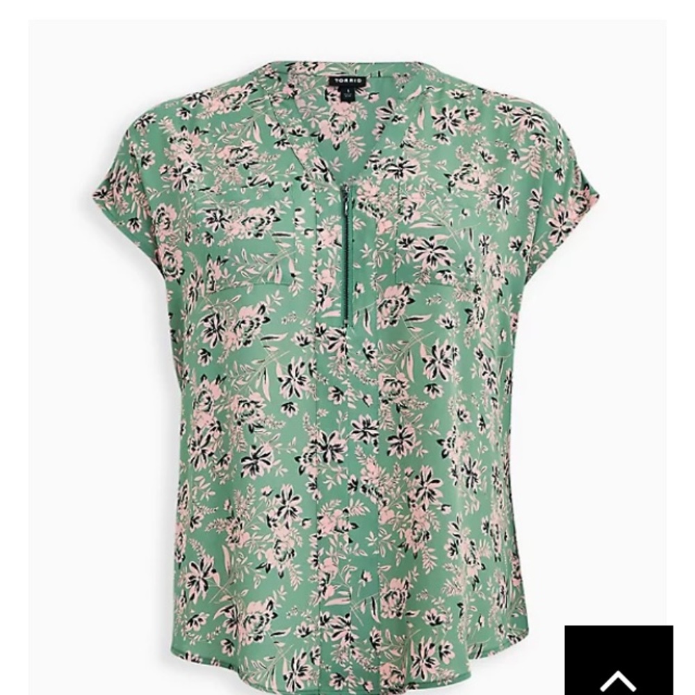 Green Floral Georgette Doloman